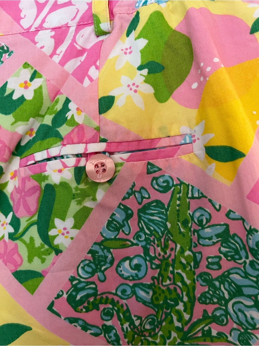 Lilly Pulitzer Vintage White Label Floral Patchwork A-Line Skirt Size 8 - Picture 9 of 9